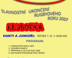 Junioři + kadeti : zakončení roku